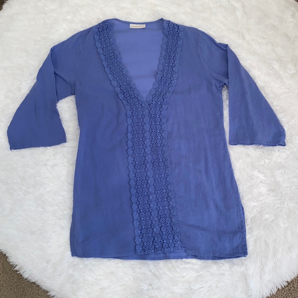 La Blanca Blue Swim Cover up Size S/M
